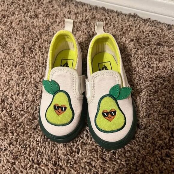 Toddler Kids Avocado Slip On Vans Shoes - Picture 2 of 6